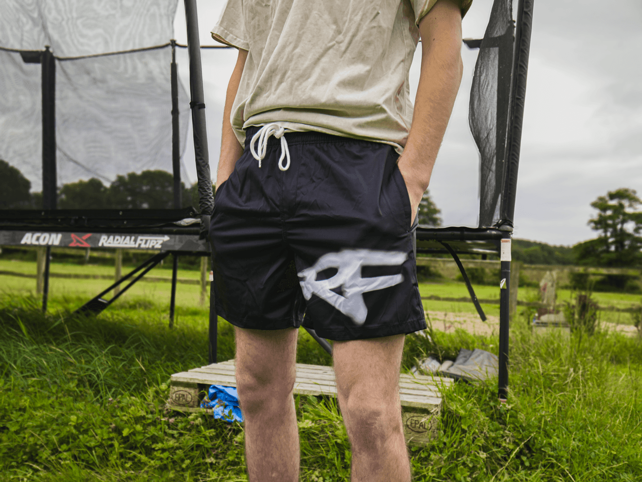 Louis Hillier shorts model shot freestyle trampoline competition